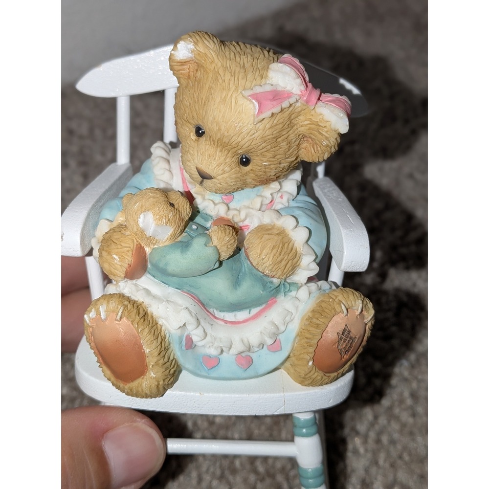 Cherished Teddies Lori & Samantha Rock-A-Bye Baby Figurine Enesco‎ 2002 101678